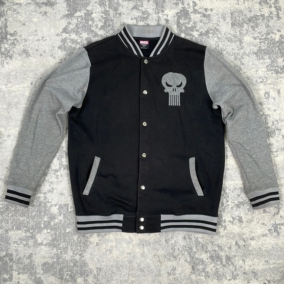 Marvel Punisher Varsity Jacket Mens 